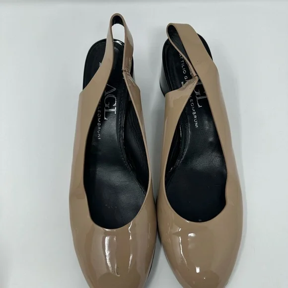 AGL Womens Size 40 Tan Patent Leather - Picture 3 of 9
